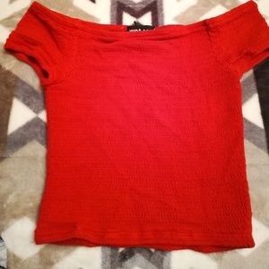 Red crop top